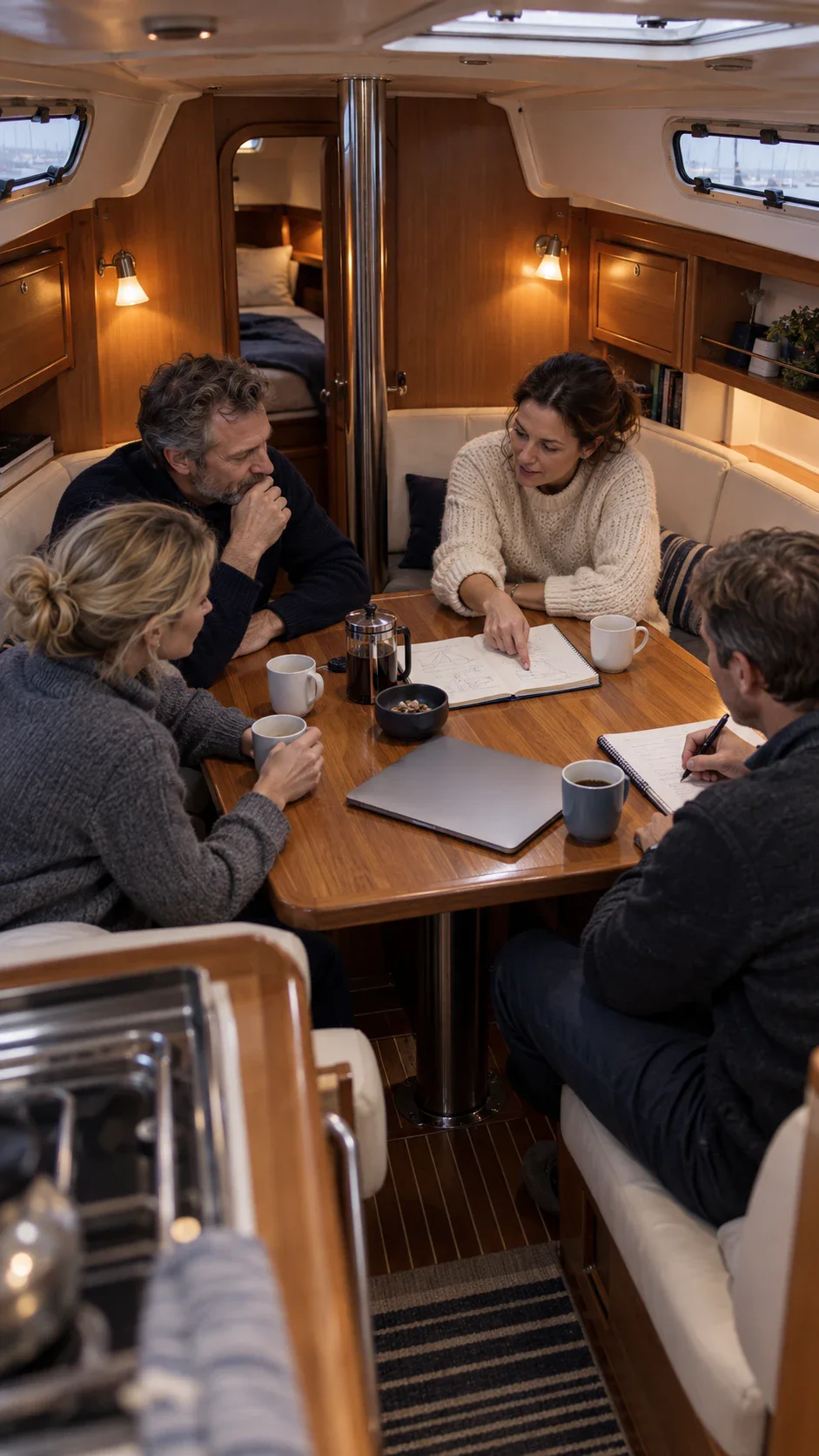 Ein Team im Salon der SHIKSHA beim Arbeiten am Tisch